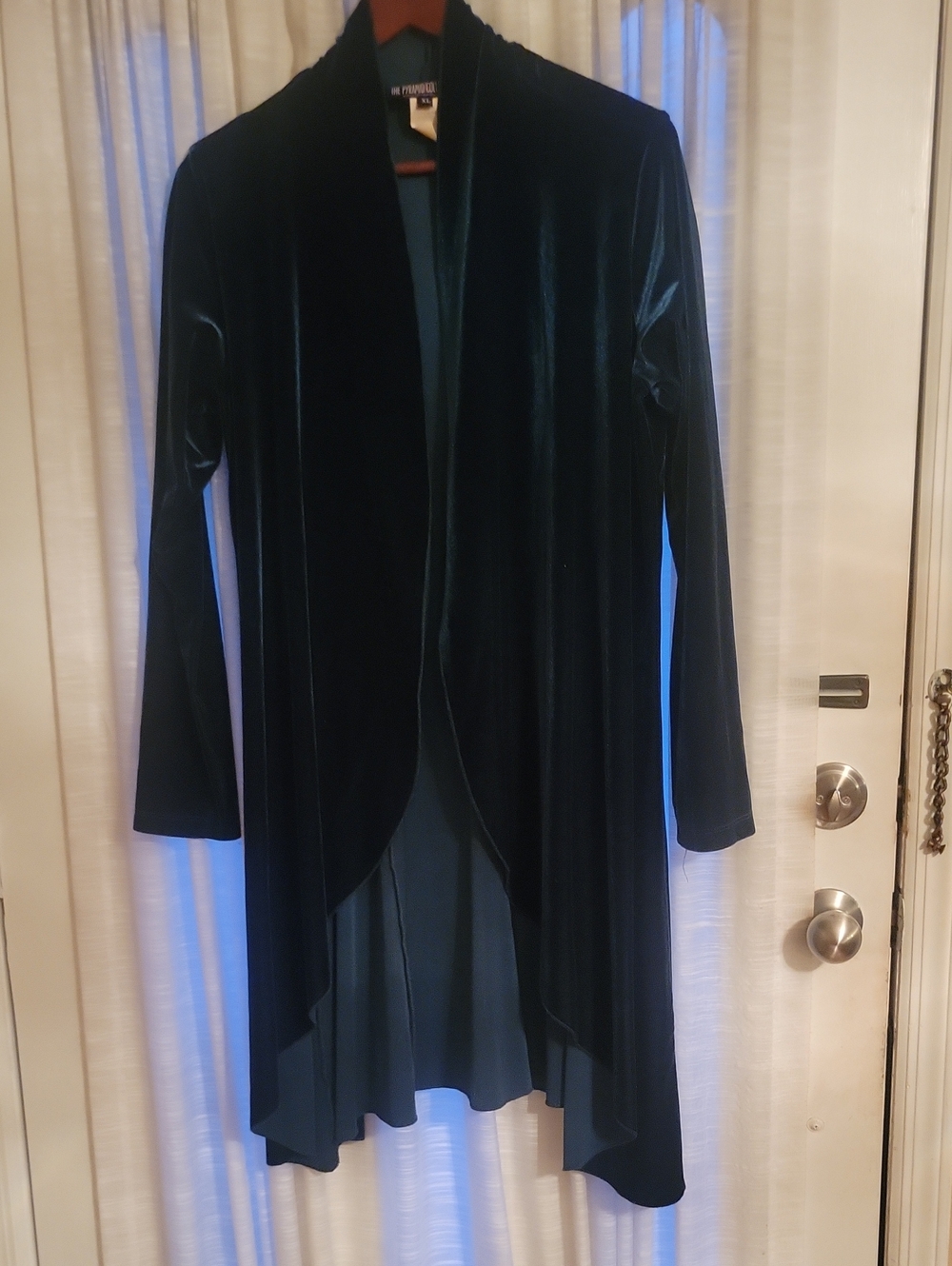 Emerald Green Velvet Duster